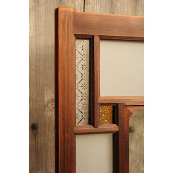 市松細工意匠ガラス戸　4枚1組　GD883 