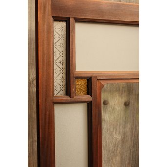 市松細工意匠ガラス戸　4枚1組　GD883 