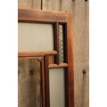 市松細工意匠ガラス戸　4枚1組　GD883 