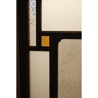 市松細工意匠ガラス戸　4枚1組　GD883 