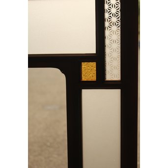 市松細工意匠ガラス戸　4枚1組　GD883 