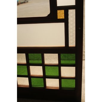 市松細工意匠ガラス戸　4枚1組　GD883 