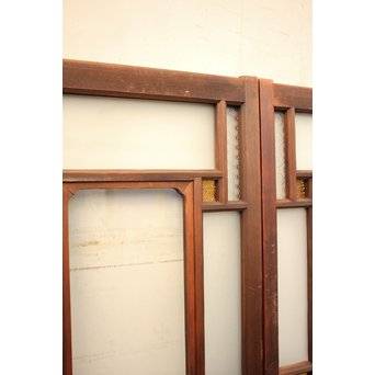 市松細工意匠ガラス戸　4枚1組　GD883 