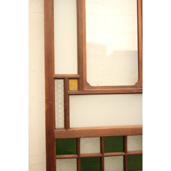 市松細工意匠ガラス戸　4枚1組　GD883 