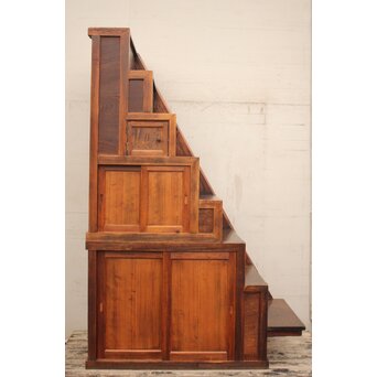 幅の狭い時代階段箪笥　I246Y