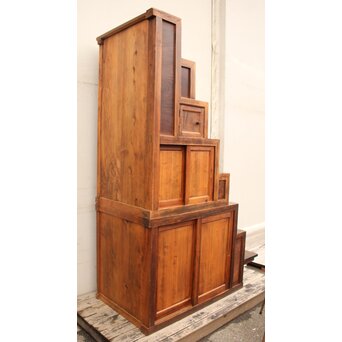 幅の狭い時代階段箪笥　I246Y 