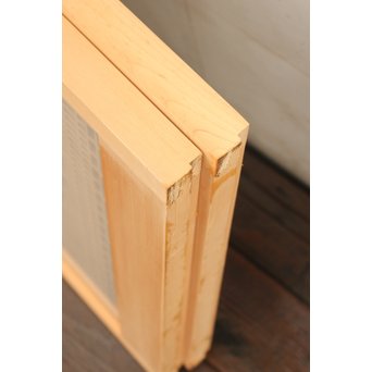 美品扇面に鶴松組子書院　5枚1組　R1706 