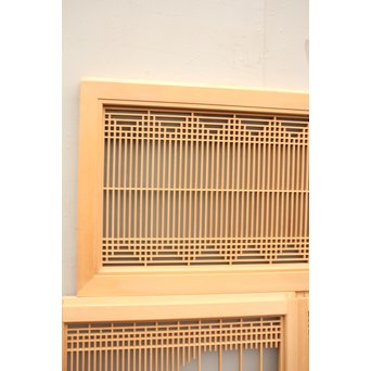 美品扇面に鶴松組子書院　5枚1組　R1706 