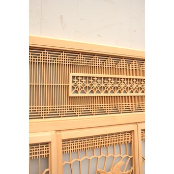 美品扇面に鶴松組子書院　5枚1組　R1706 