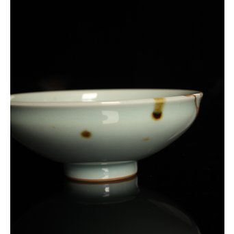 二代諏訪蘇山 飛青磁茶碗　K219 