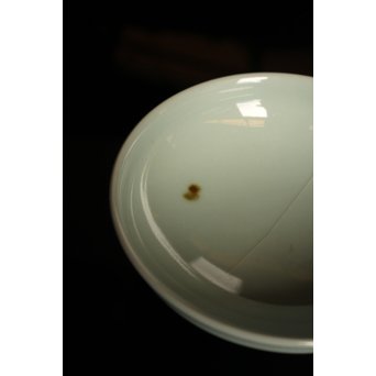 二代諏訪蘇山 飛青磁茶碗　K219 