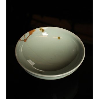 二代諏訪蘇山 飛青磁茶碗　K219 