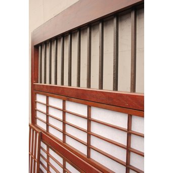 障子枠付鉄格子戸　W432 