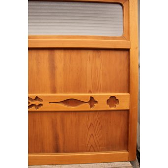 上質障子枠付万本格子戸　2枚1組　L733 