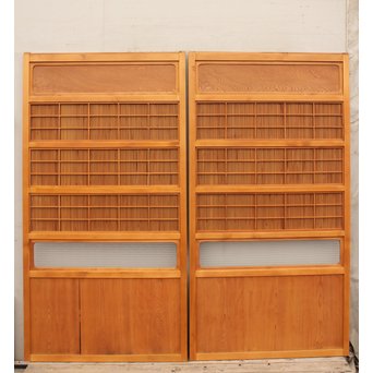 上質障子枠付万本格子戸　2枚1組　L733 