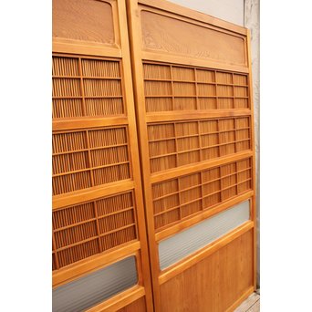 上質障子枠付万本格子戸　2枚1組　L733 