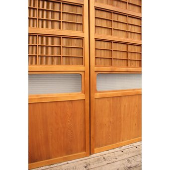 上質障子枠付万本格子戸　2枚1組　L733 