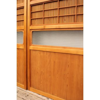 上質障子枠付万本格子戸　2枚1組　L733 