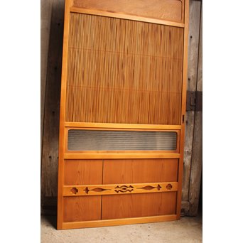 上質障子枠付万本格子戸　2枚1組　L733 