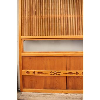 上質障子枠付万本格子戸　2枚1組　L733 