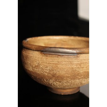 波千鳥蒔絵継古唐津片口/茶碗　K237 