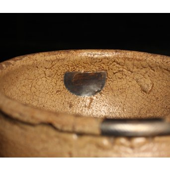 波千鳥蒔絵継古唐津片口/茶碗　K237 