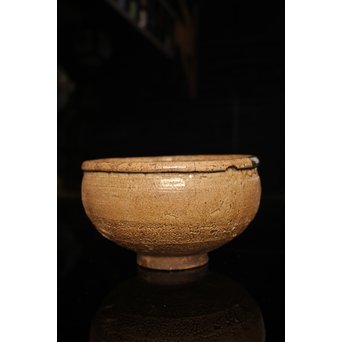 波千鳥蒔絵継古唐津片口/茶碗　K237 