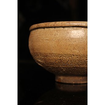 波千鳥蒔絵継古唐津片口/茶碗　K237 