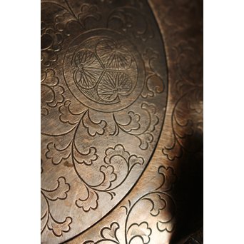 彫金葵御紋 純銀平提手銚子/銀瓶　K239 