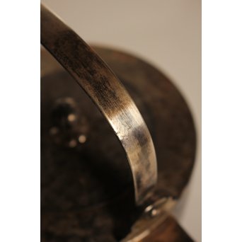 彫金葵御紋 純銀平提手銚子/銀瓶　K239 