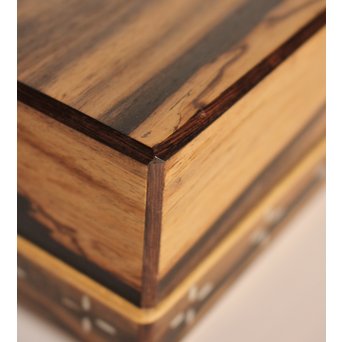 作家物　指物黒柿短冊箱　S2664 