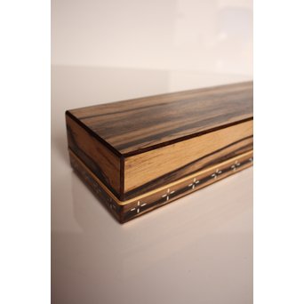 作家物　指物黒柿短冊箱　S2664 