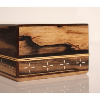 作家物　指物黒柿短冊箱　S2664 