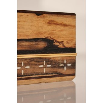 作家物　指物黒柿短冊箱　S2664 