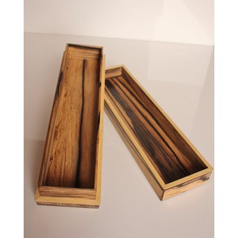 作家物　指物黒柿短冊箱　S2664 