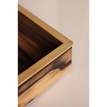 作家物　指物黒柿短冊箱　S2664 