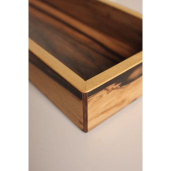 作家物　指物黒柿短冊箱　S2664 