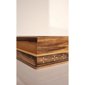 作家物　指物黒柿短冊箱　S2664 