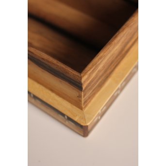 作家物　指物黒柿短冊箱　S2664 