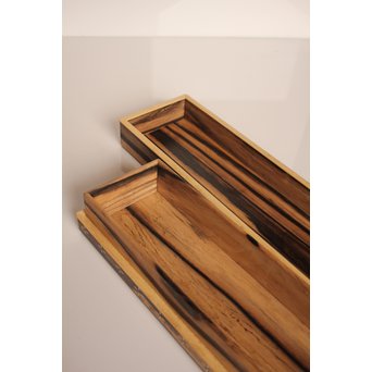 作家物　指物黒柿短冊箱　S2664 