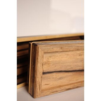 作家物　指物黒柿短冊箱　S2664 