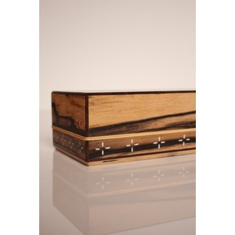 作家物　指物黒柿短冊箱　S2664 