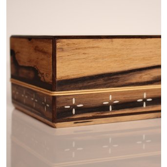 作家物　指物黒柿短冊箱　S2664 