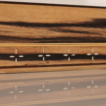 作家物　指物黒柿短冊箱　S2664 