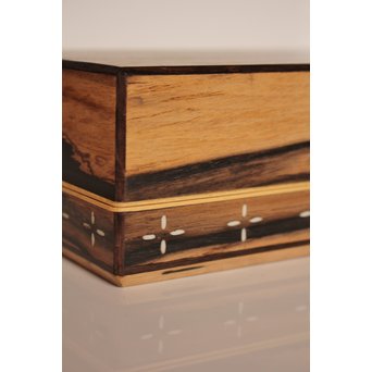 作家物　指物黒柿短冊箱　S2664 