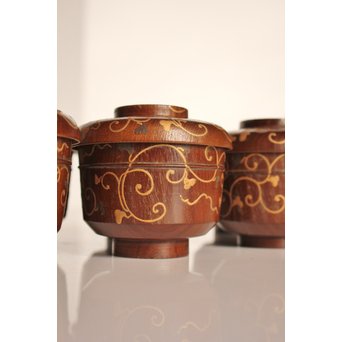 素生地唐草模様　御祝椀10客　S2670 