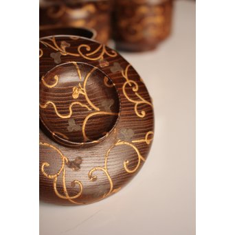 素生地唐草模様　御祝椀10客　S2670 