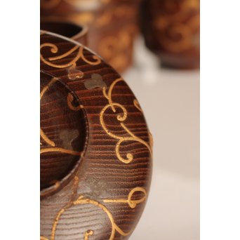 素生地唐草模様　御祝椀10客　S2670 