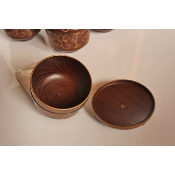 素生地唐草模様　御祝椀10客　S2670 