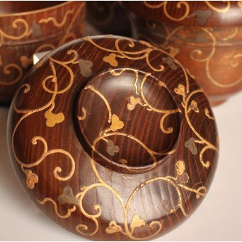 素生地唐草模様　御祝椀10客　S2670 